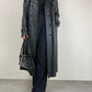 Trench vintage in vera pelle
