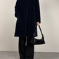 Cinzia Rocca Icon cappotto blu in alpaca e lana
