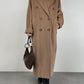 Cappotto vintage cammello in lana, angora e cashmere