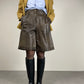 Bermuda vintage made in Italy in vera pelle marrone