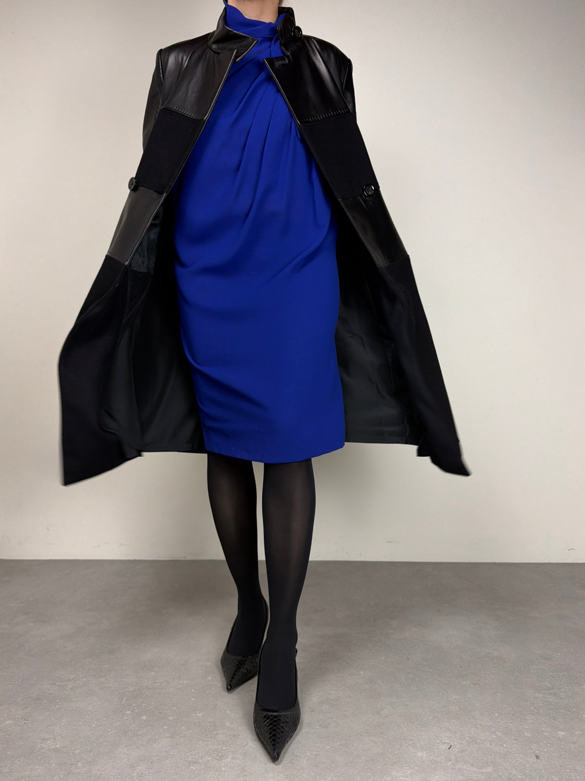 Cappotto Sportmax in vera pelle e lana