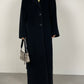 Black wool long coat