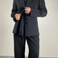 Blazer vintage in misto lana gessato