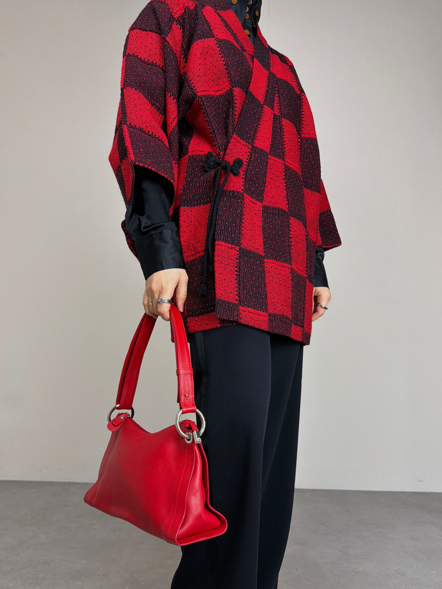 Haori giapponese in maglia di lana