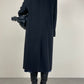 Cappotto a doppiopetto in lana, cashmere e ancora blu scuro