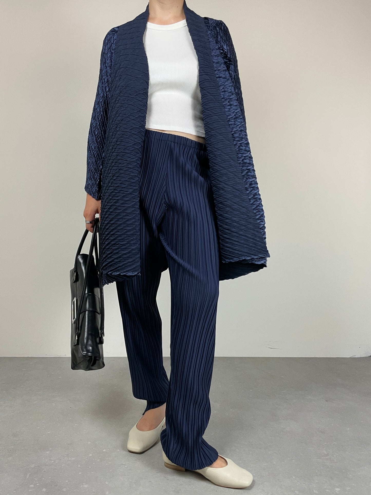 Pantalone vintage plissettato Made in France