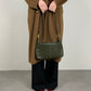 Vintage olive green ostrich leather bag