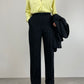 Completo vintage in lana gessata nera