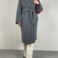 Cappotto in beaver di pura lana vergine color grigio