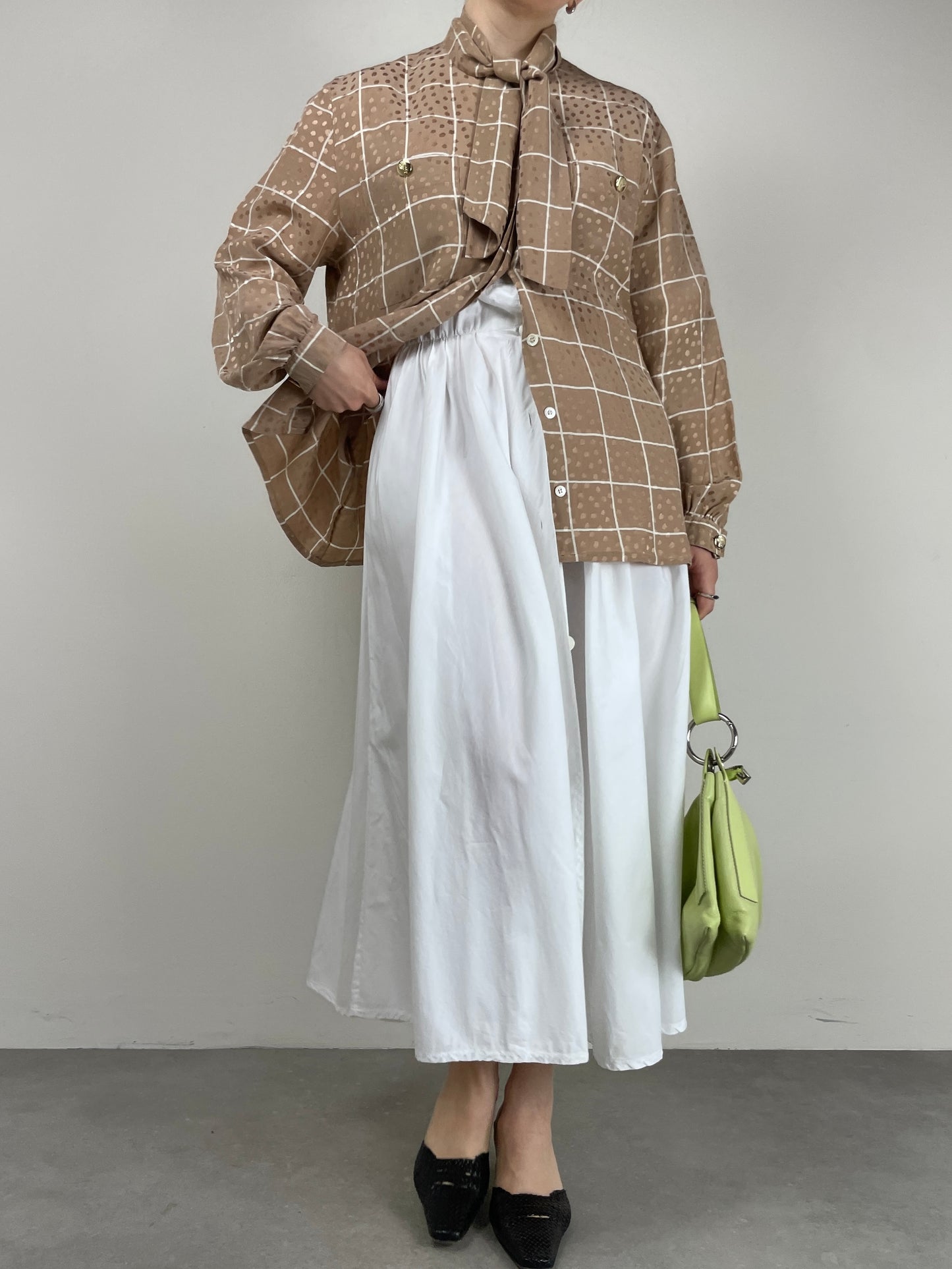 Camicia vintage in pura seta a fantasia