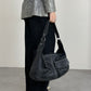 Maxi borsa in vera pelle nera