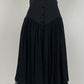 Gonna vintage in pizzo di lana con baschina sagomata