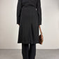 Cappotto gessato in lana e angora made in Italy