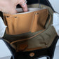 Shopper in vera pelle nera con inserti bianchi