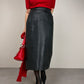 Gonna vintage in vera pelle stampa coccodrillo
