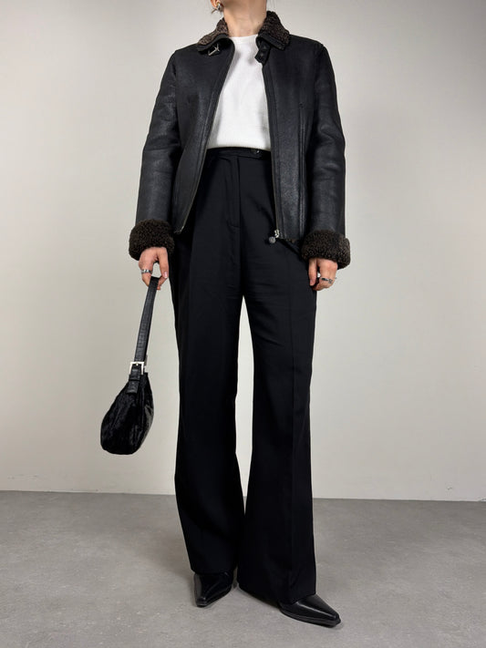 Shearling vintage made in Italy color testa di moro