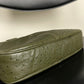 Vintage olive green ostrich leather bag