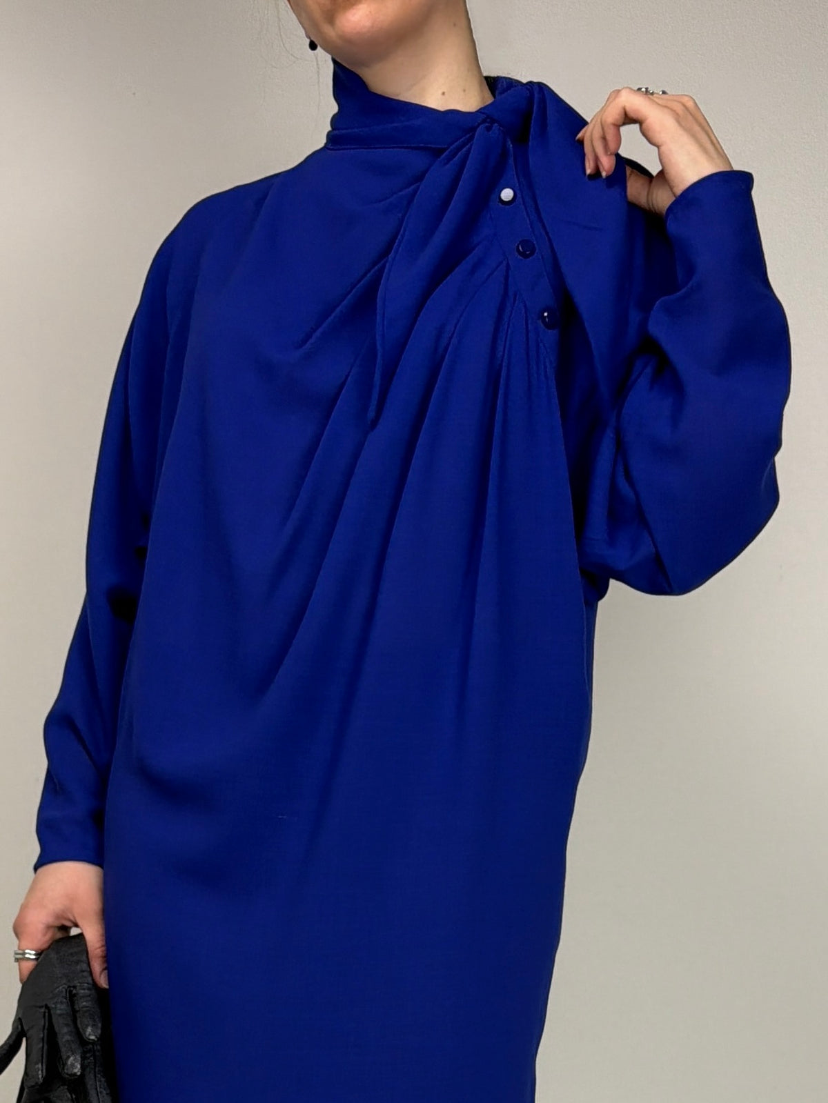 Abito vintage di Max Mara linea Pianoforte in lana blu