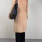 Cappotto vintage a doppiopetto in lana cashmere e angora