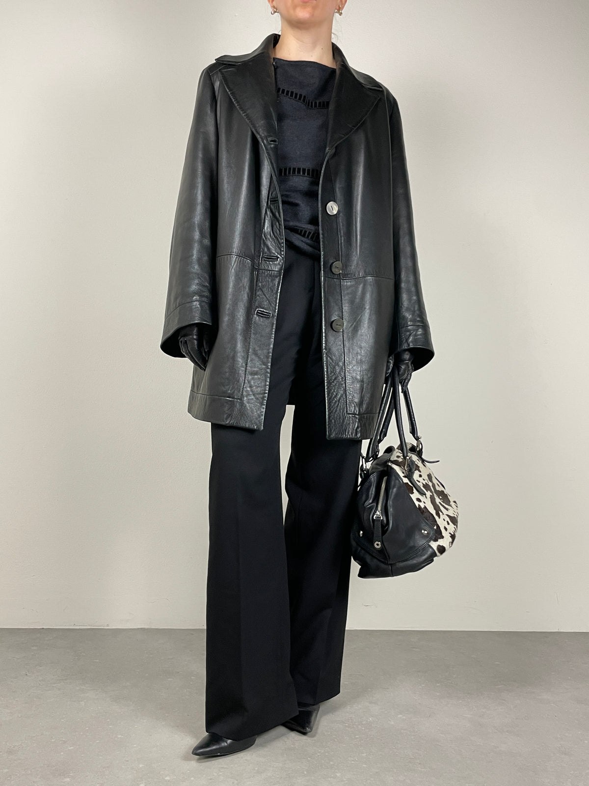 Giacca in morbida nappa nera made in Italy
