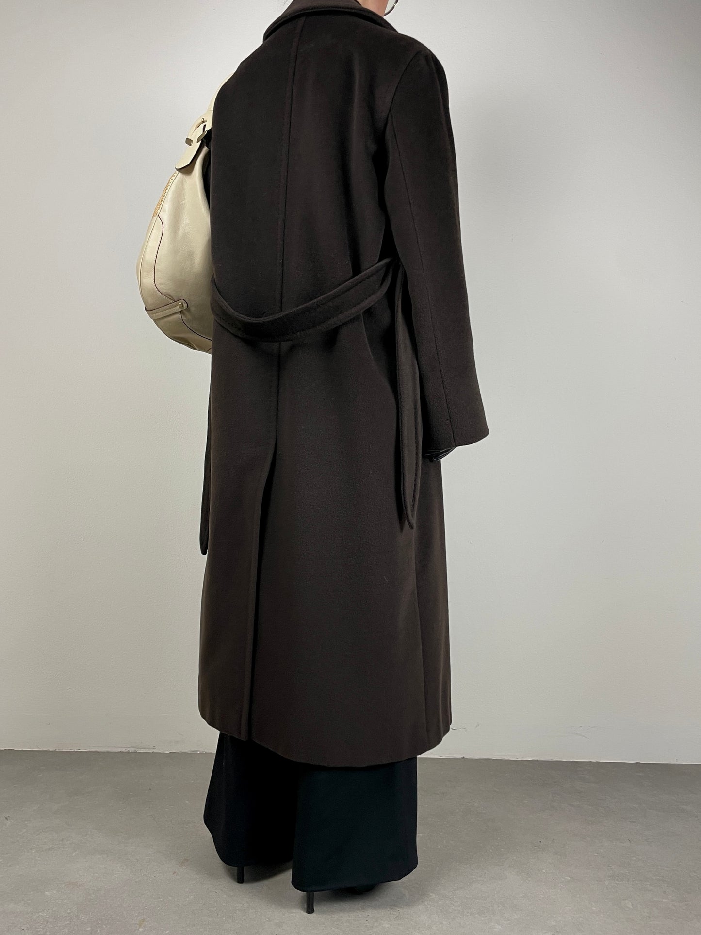 Max Mara cappotto in pura lana vergine marrone