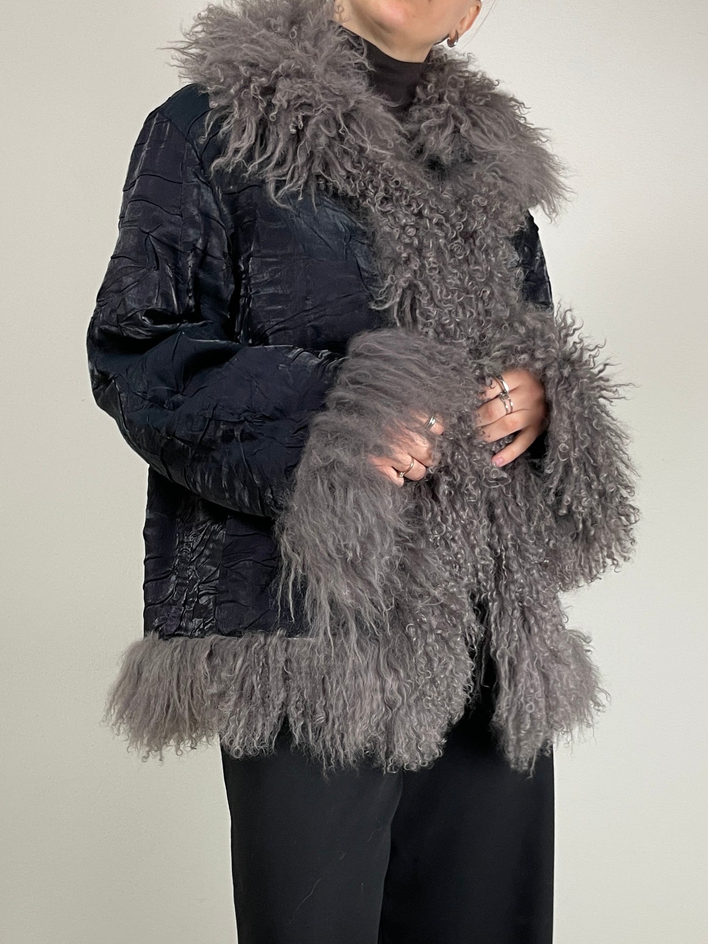 Piumino Made in Italy con pelliccia Mongolia
