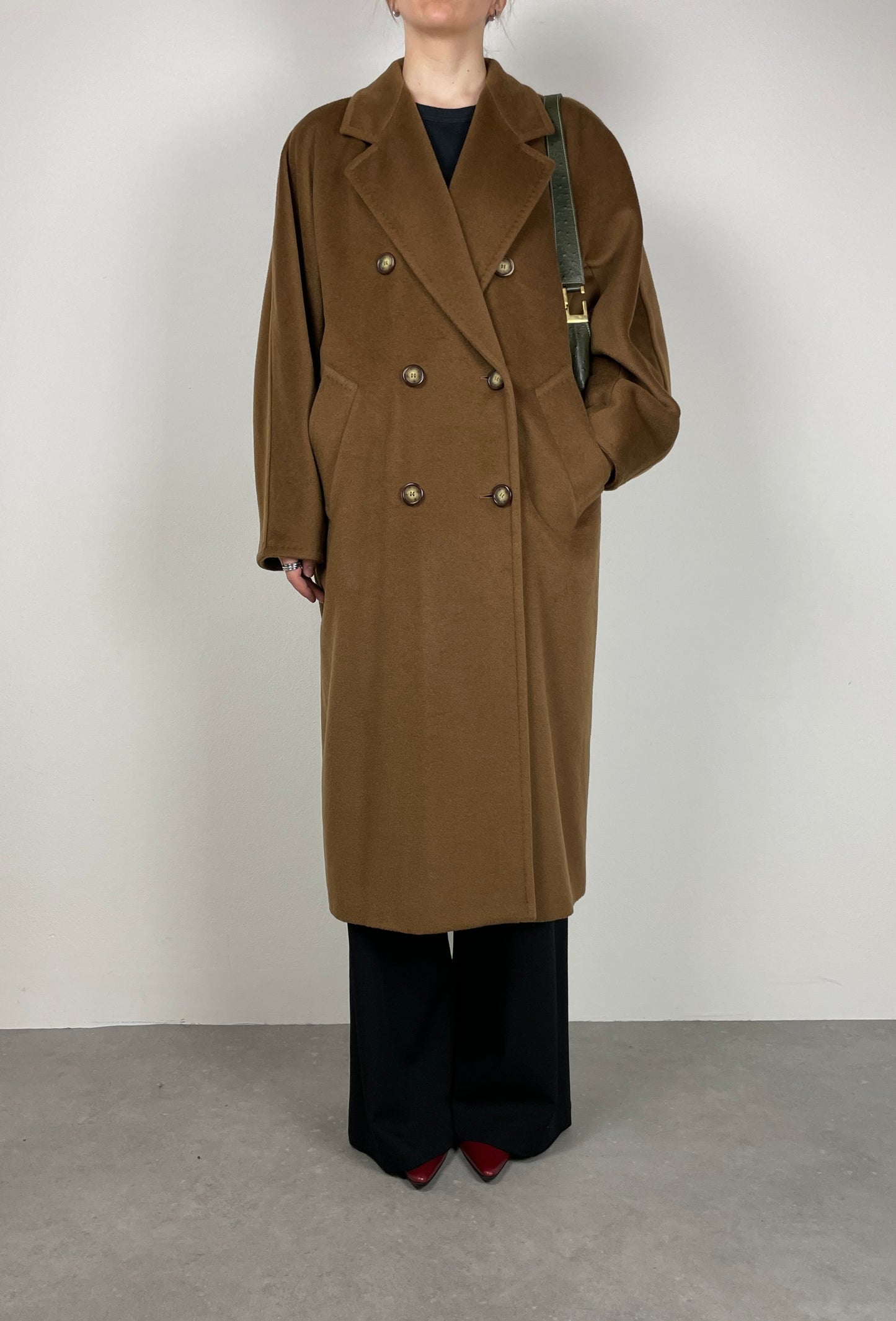 Max Mara 101801 tobacco coat