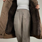 Trench vintage con gilet in finta pelliccia rimovibile