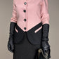 Blazer vintage in lana bicolore rosa e grigio