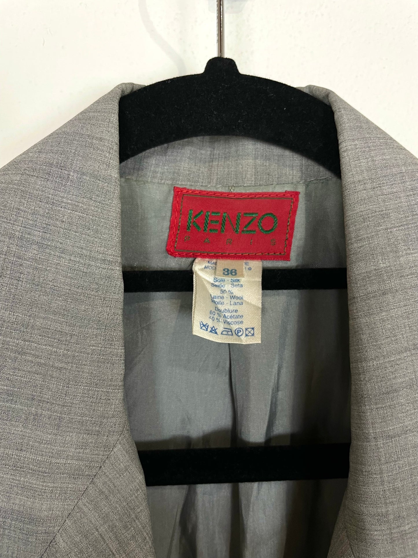 Blazer KENZO in lana e seta con bottoni in madreperla