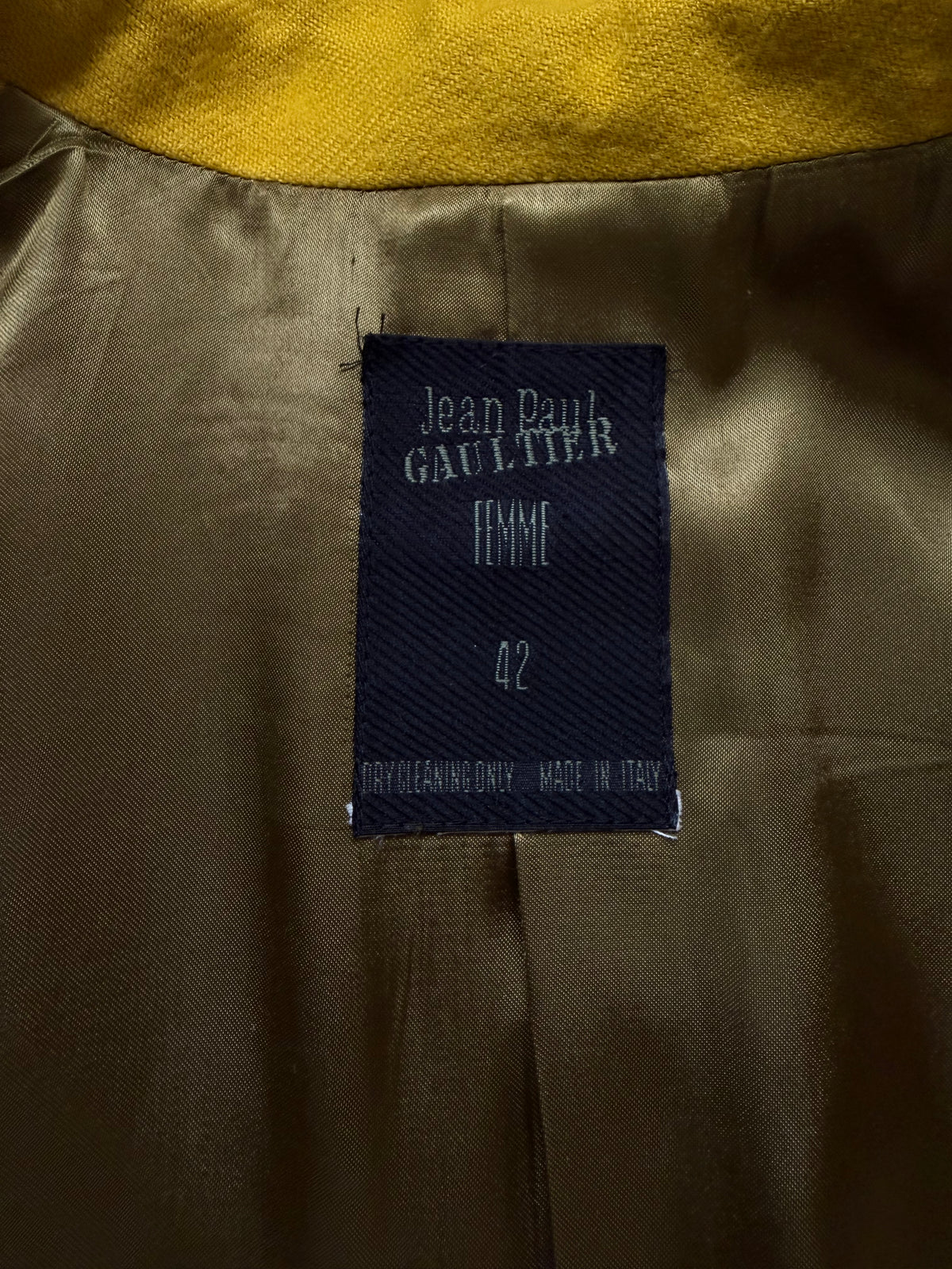 JEAN PAUL GAULTIER blazer in lana con collo alto
