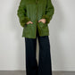 Olive green shearling jacket