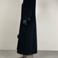 Cappotto lungo doppiopetto in beaver di lana, cashmere e angora