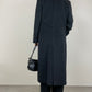 Cappotto lungo in pura lana color grigio