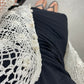 Cardigan all’uncinetto con motivo floreale