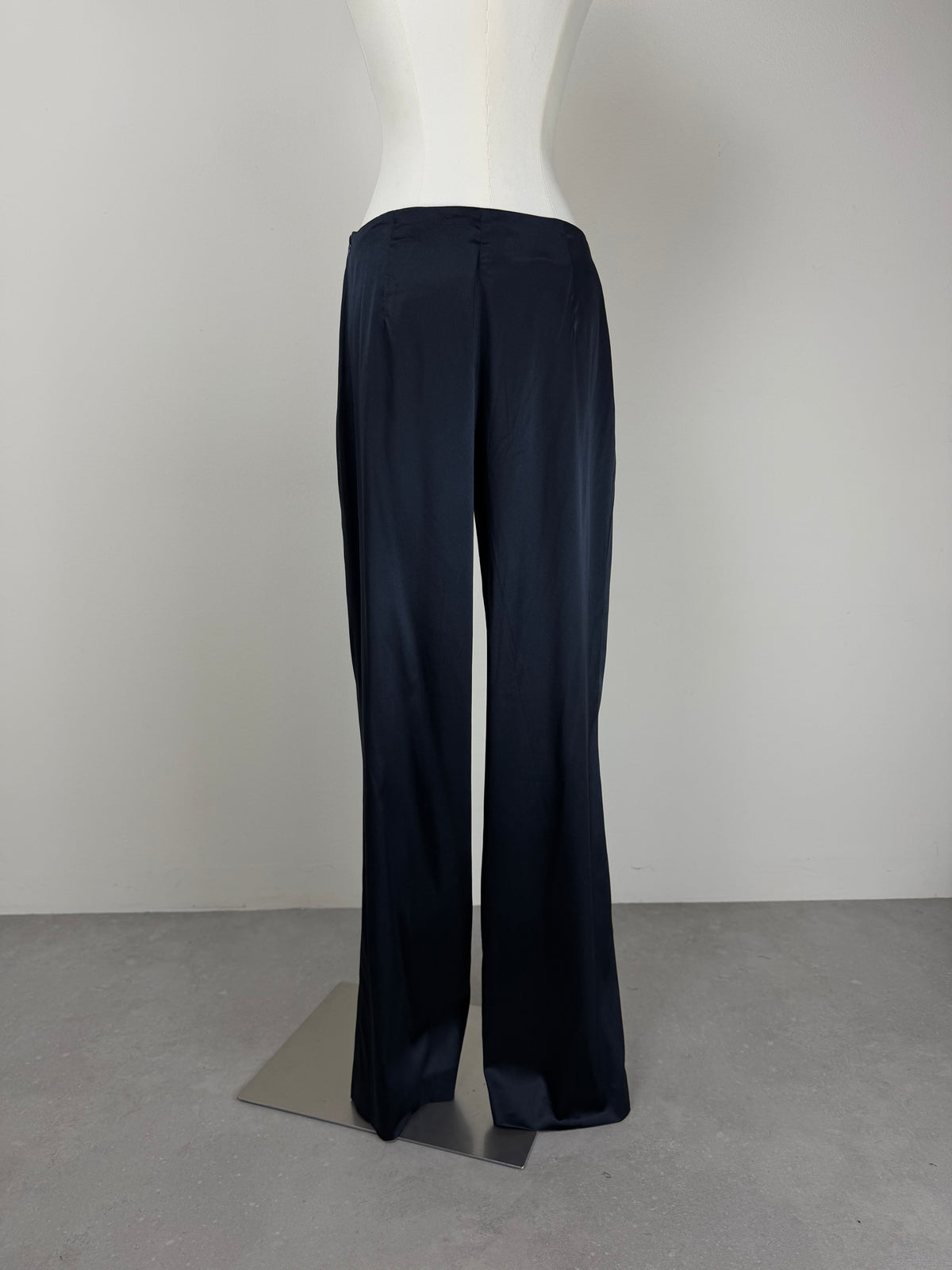 Pantaloni Alberta Ferretti in seta blu