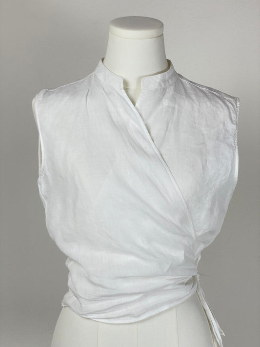Top MAX MARA incrociato in puro lino