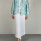 Blusa vintage in seta jacquard