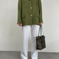 Blazer vintage in lana verde oliva