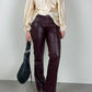 Borgogna leather pants