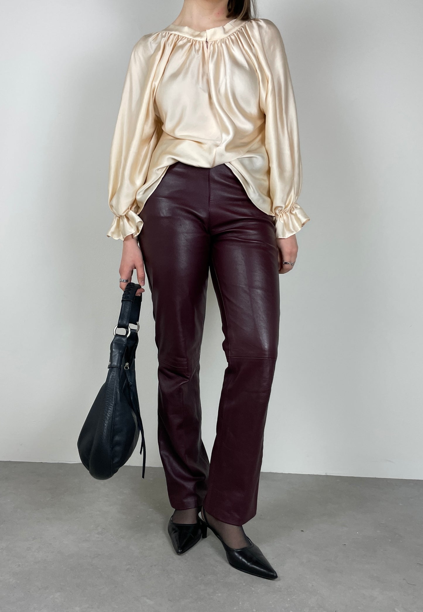 Borgogna leather pants