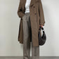 Trench vintage con gilet in finta pelliccia rimovibile