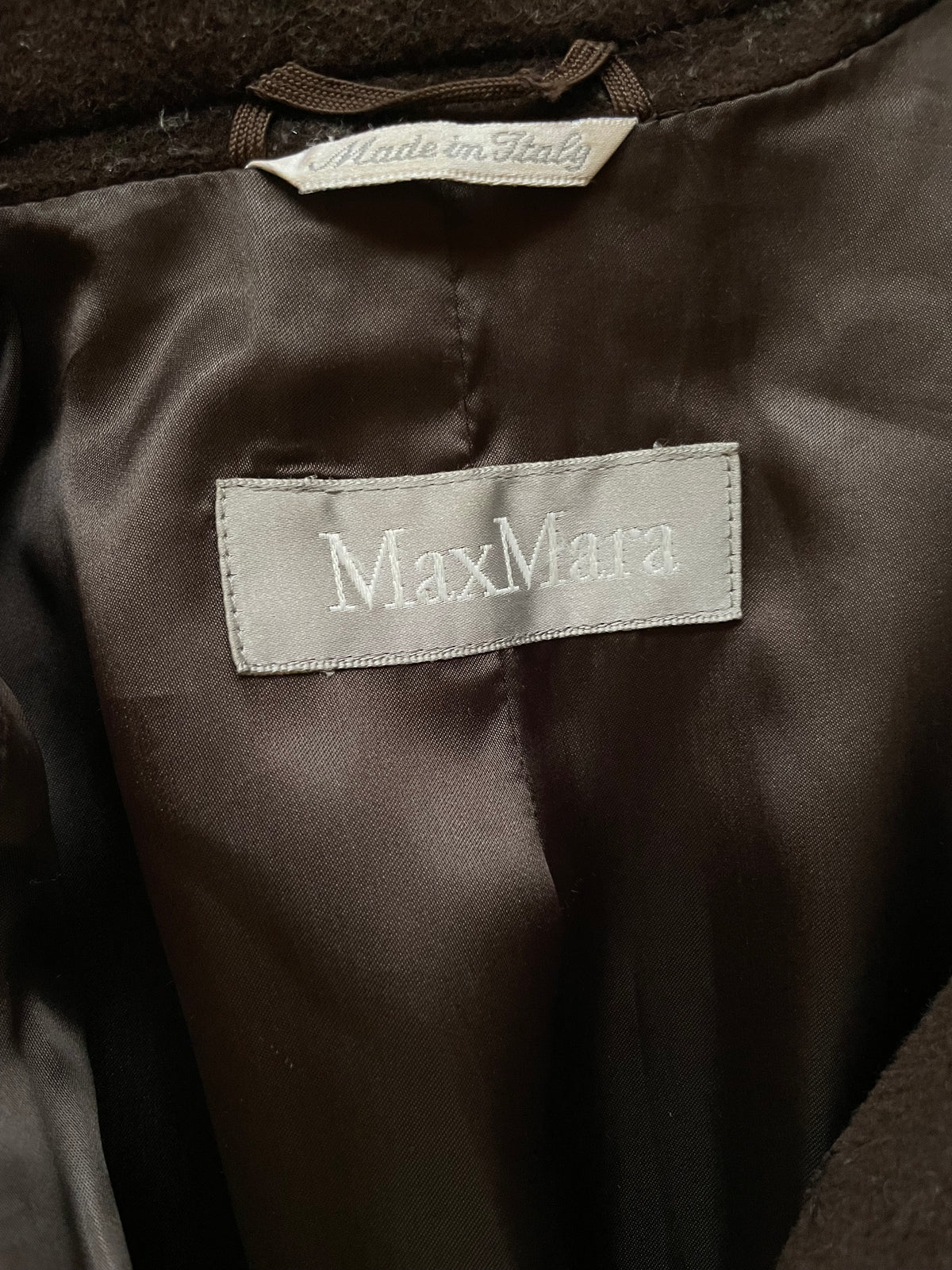 Max Mara 101801 cappotto vintage color cioccolato