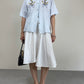 Camicia vintage in cotone con ricamo