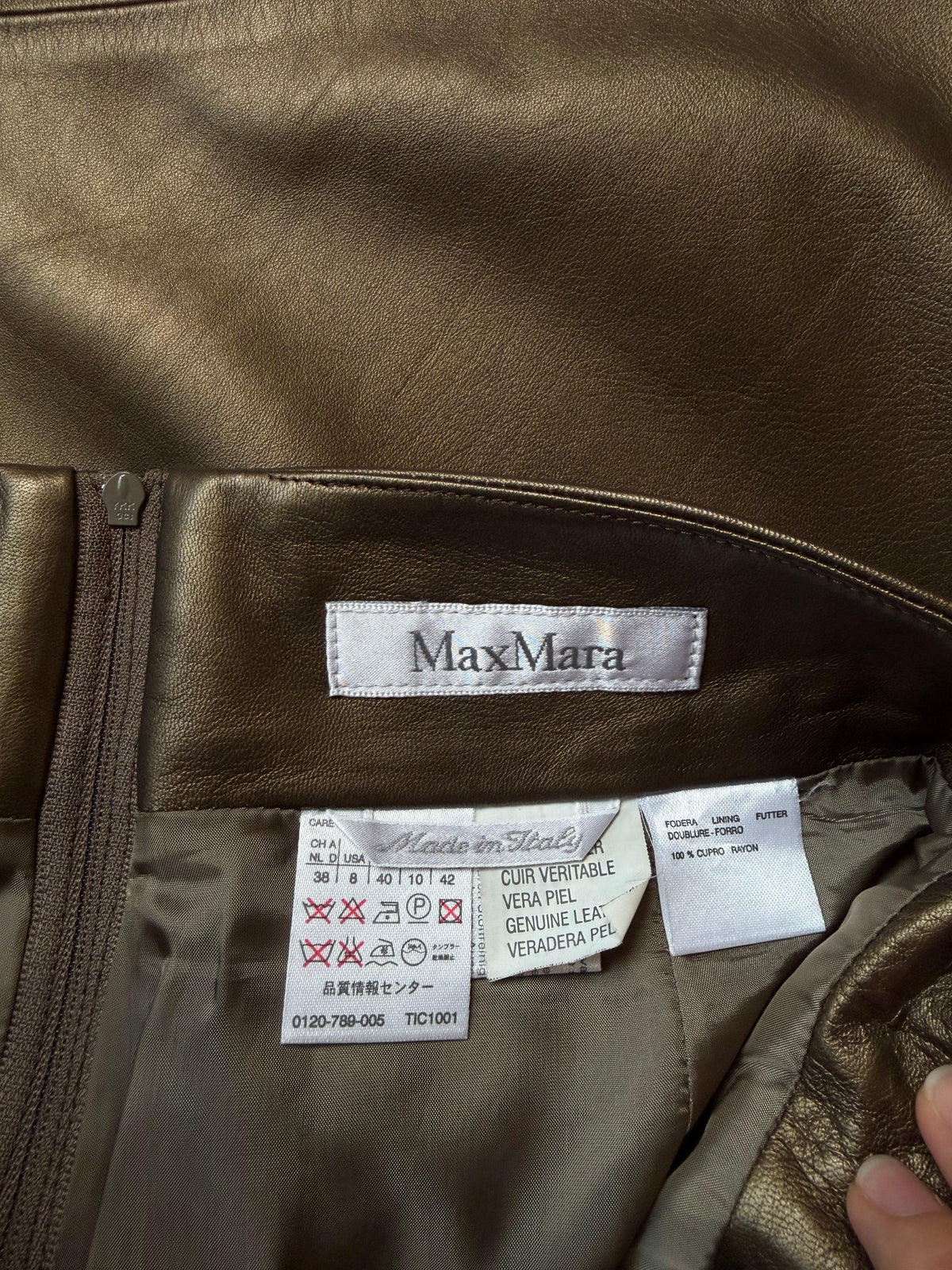MAX MARA gonna in vera pelle