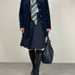 Blazer in velluto di cotone blu notte