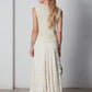Gilet in seta ricamato con perline