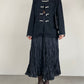 Giacca nera stile orientale con alamari bianchi