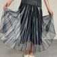 Gonna bicolor in tulle plissettato