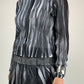 Camicia bicolor in tulle plissettato